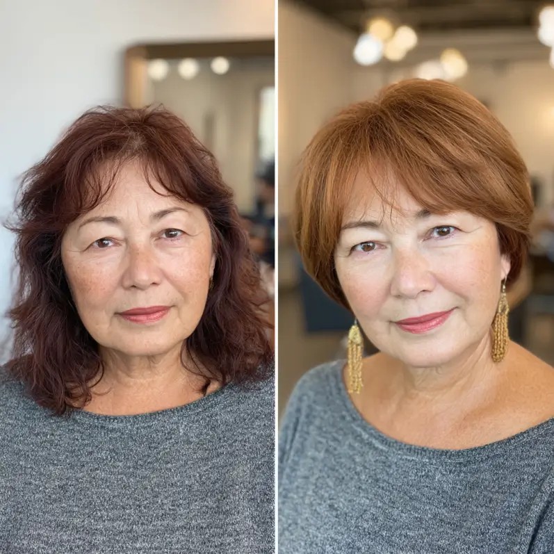 Chic Textured Bob with Subtle Highlights