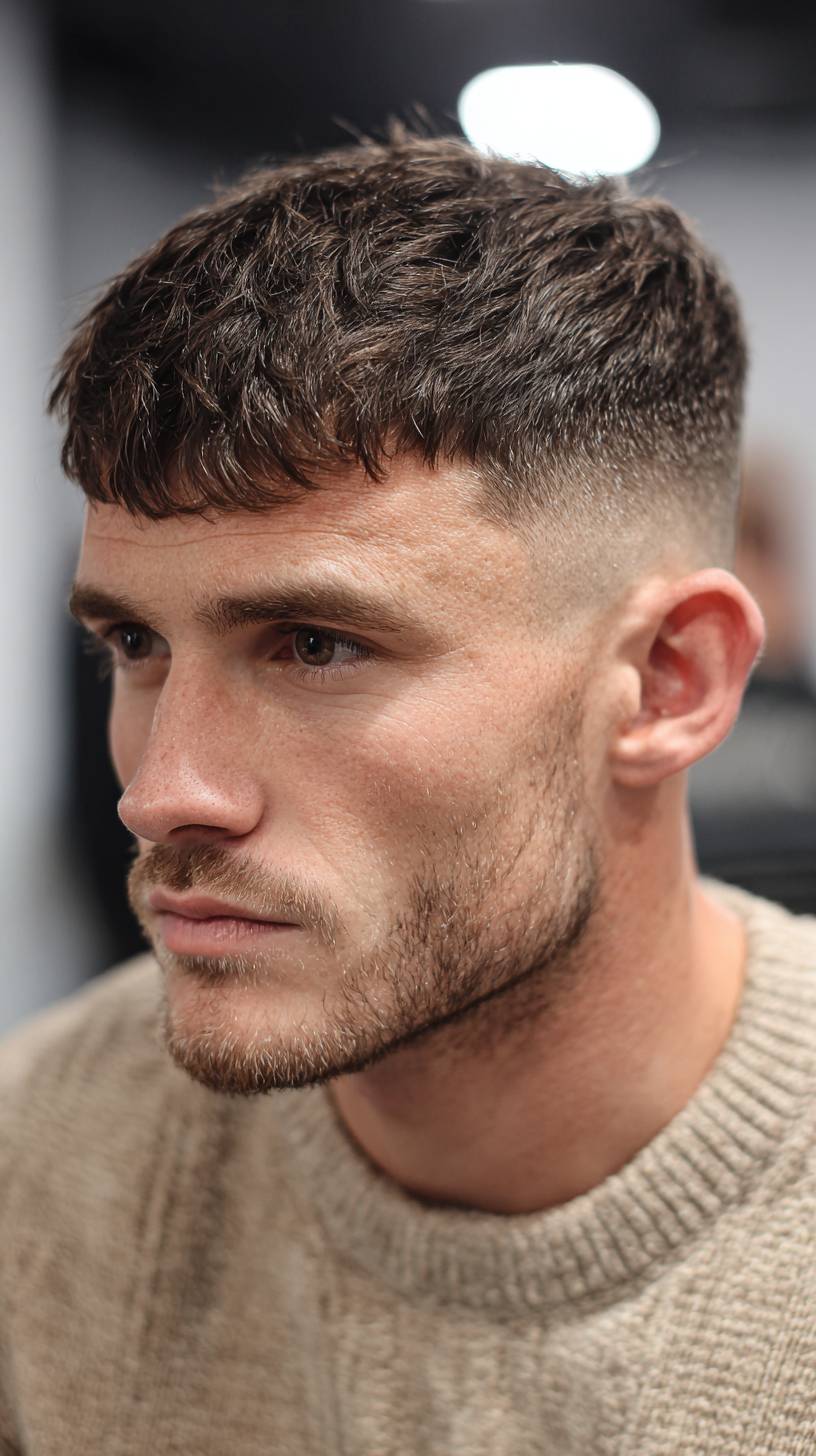 Chic Textured Crop with Tapered Sides