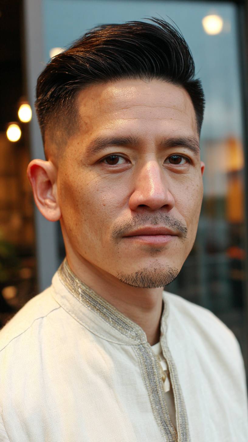 Classic Textured Crop with Defined Sides