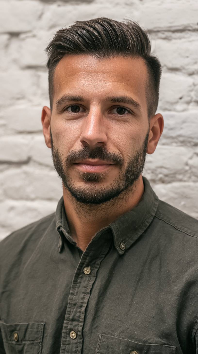 Classic Textured Side Part with Tapered Back