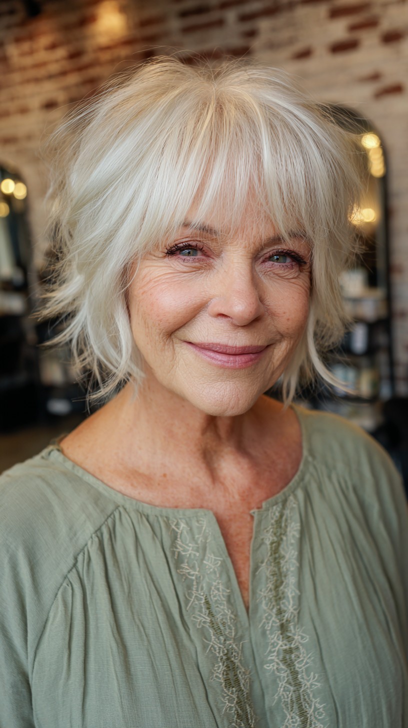 Delicate Short Wolf Cut with Soft Face-Framing Layers