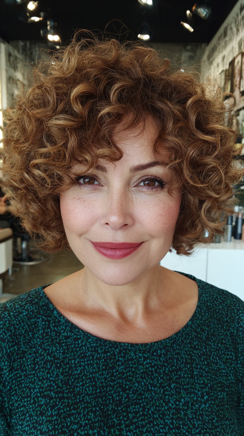 Elegant Short Curly Cut with Soft Volume