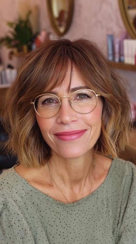 Modern Textured Bob with Effortless Waves