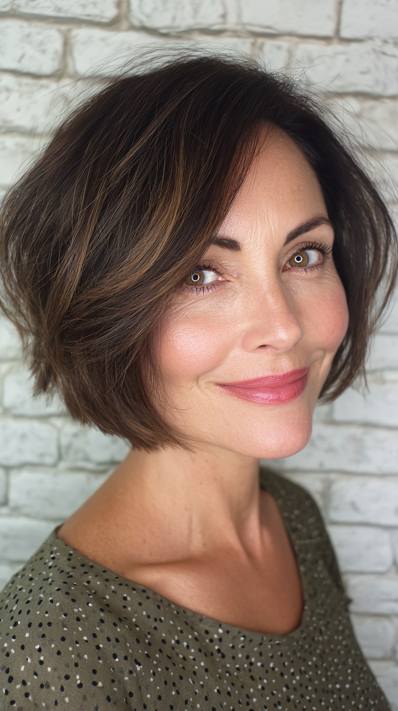 Modern Textured Bob with Soft Face Framing
