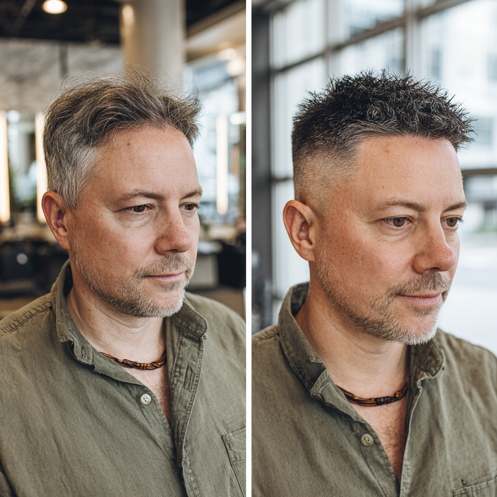 Modern Textured Crop with Defined Spikes