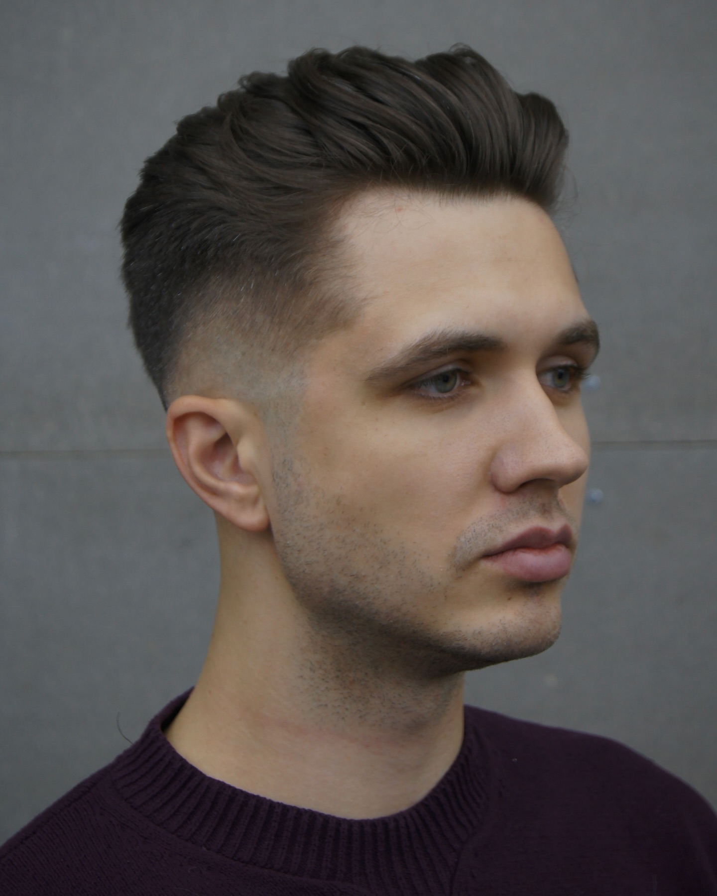 Modern Textured Quiff with Tapered Sides