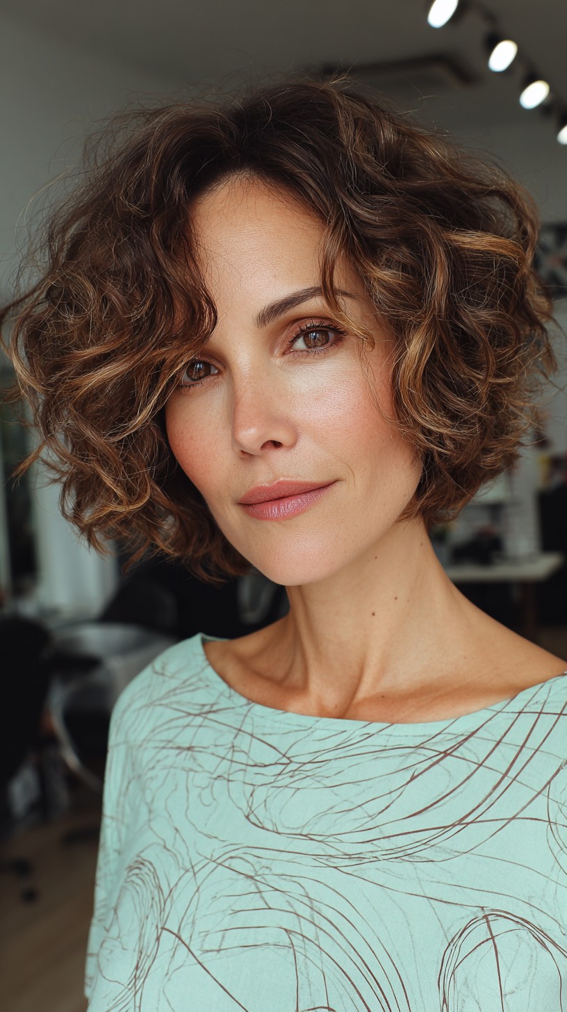 Modern Textured Short Curly Cut with Defined Volume
