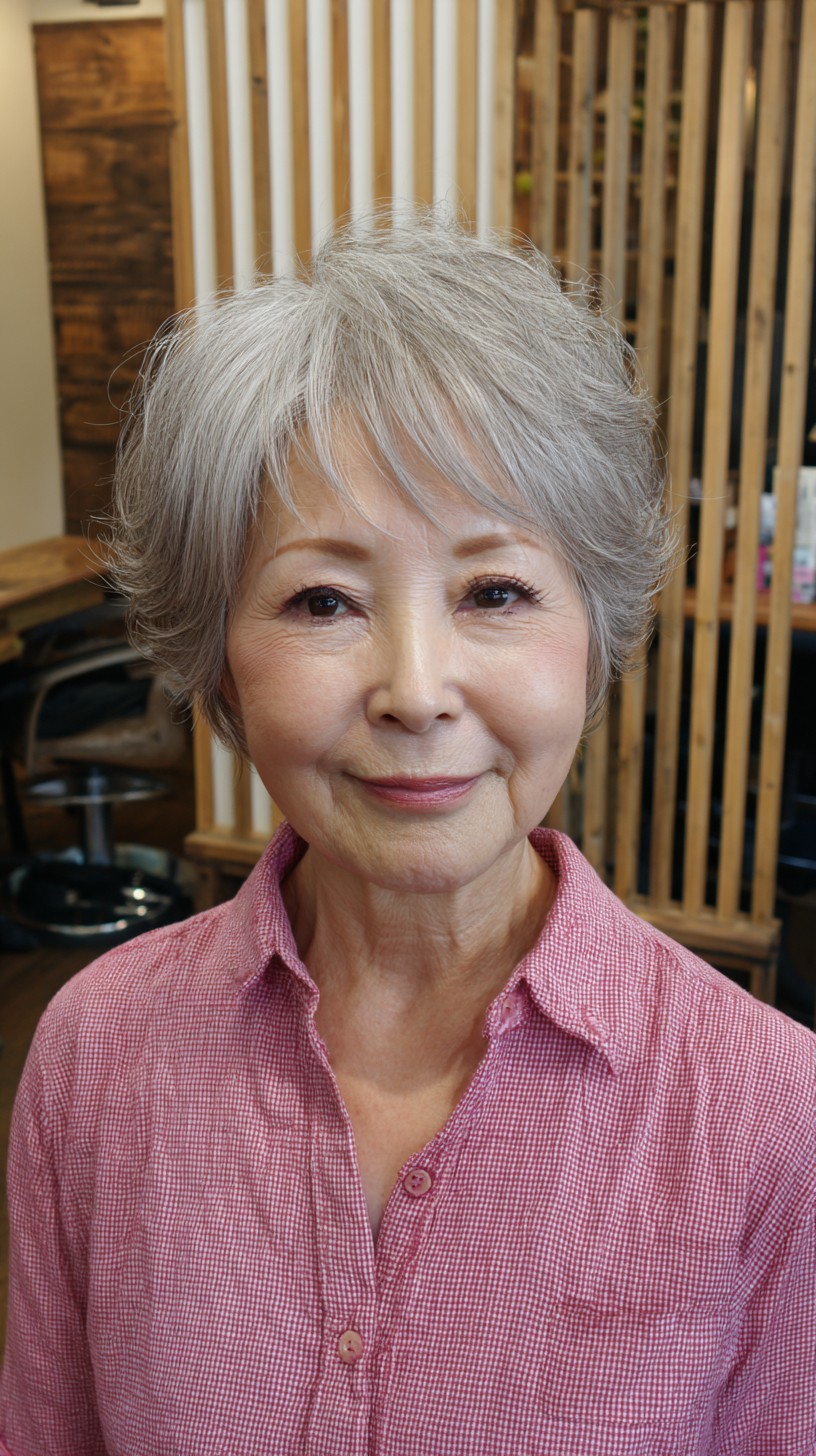 Softly Textured Short Wolf Cut with Feathered Layers