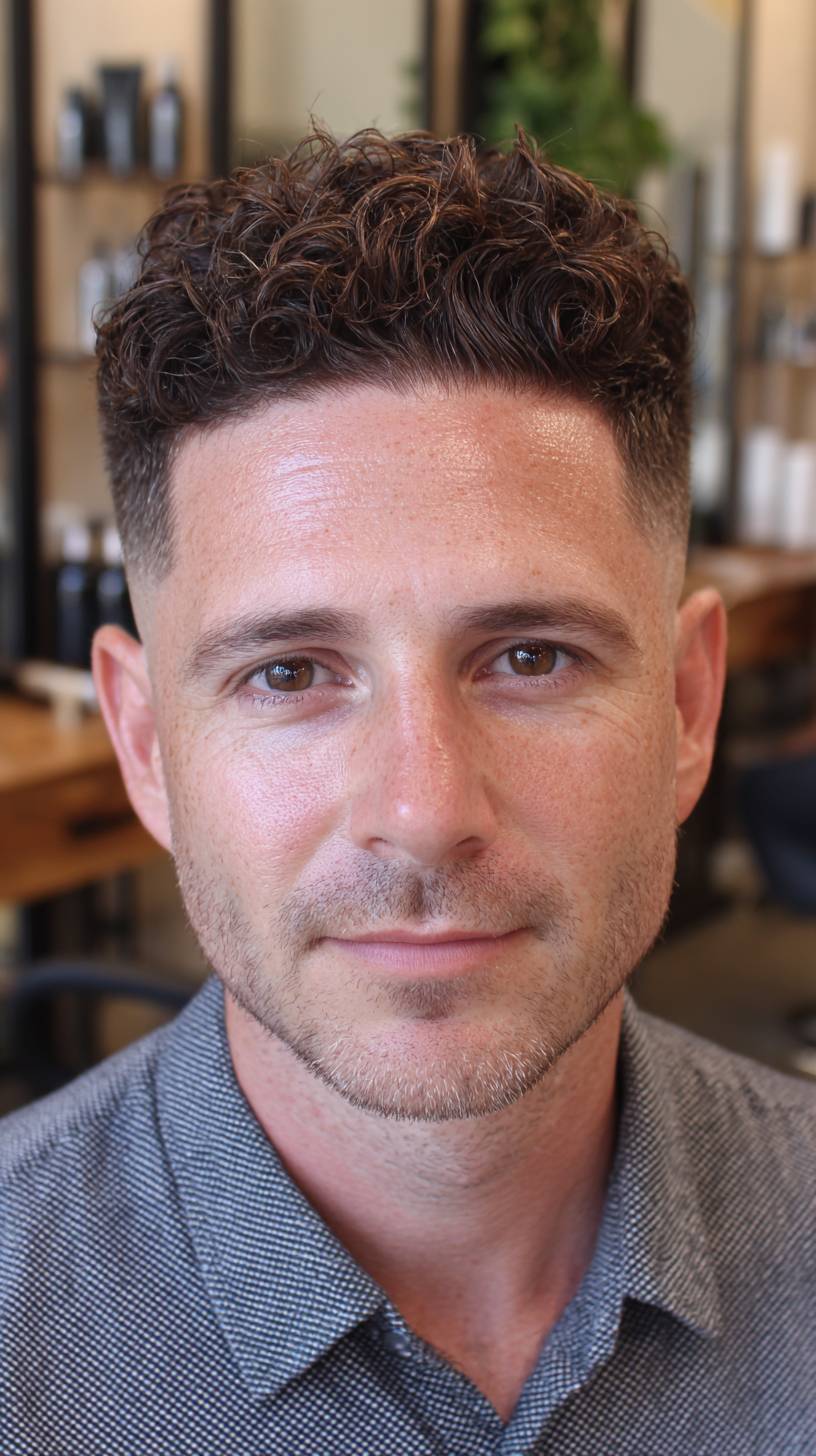 Stylish Curly Crop with Defined Texture