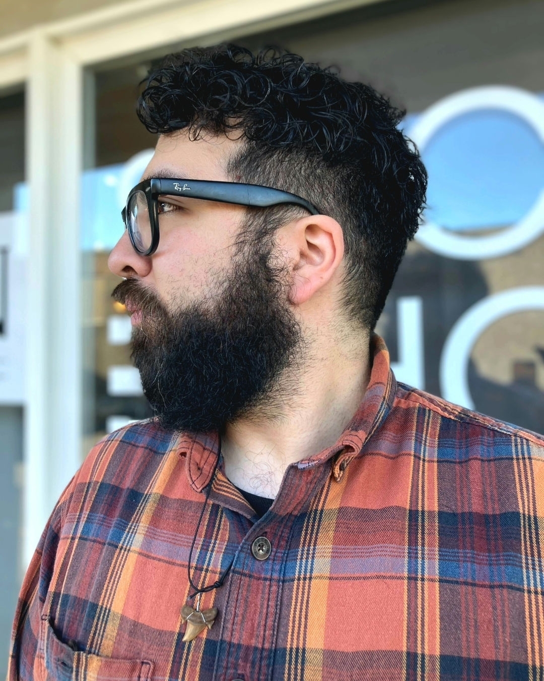 Stylish Curly Top with Faded Sides