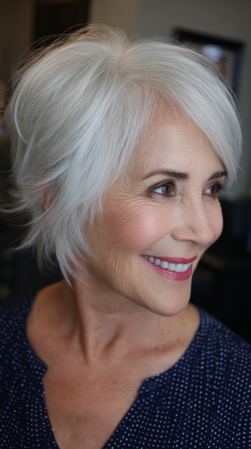 Stylish Short Wolf Cut with Textured Layers