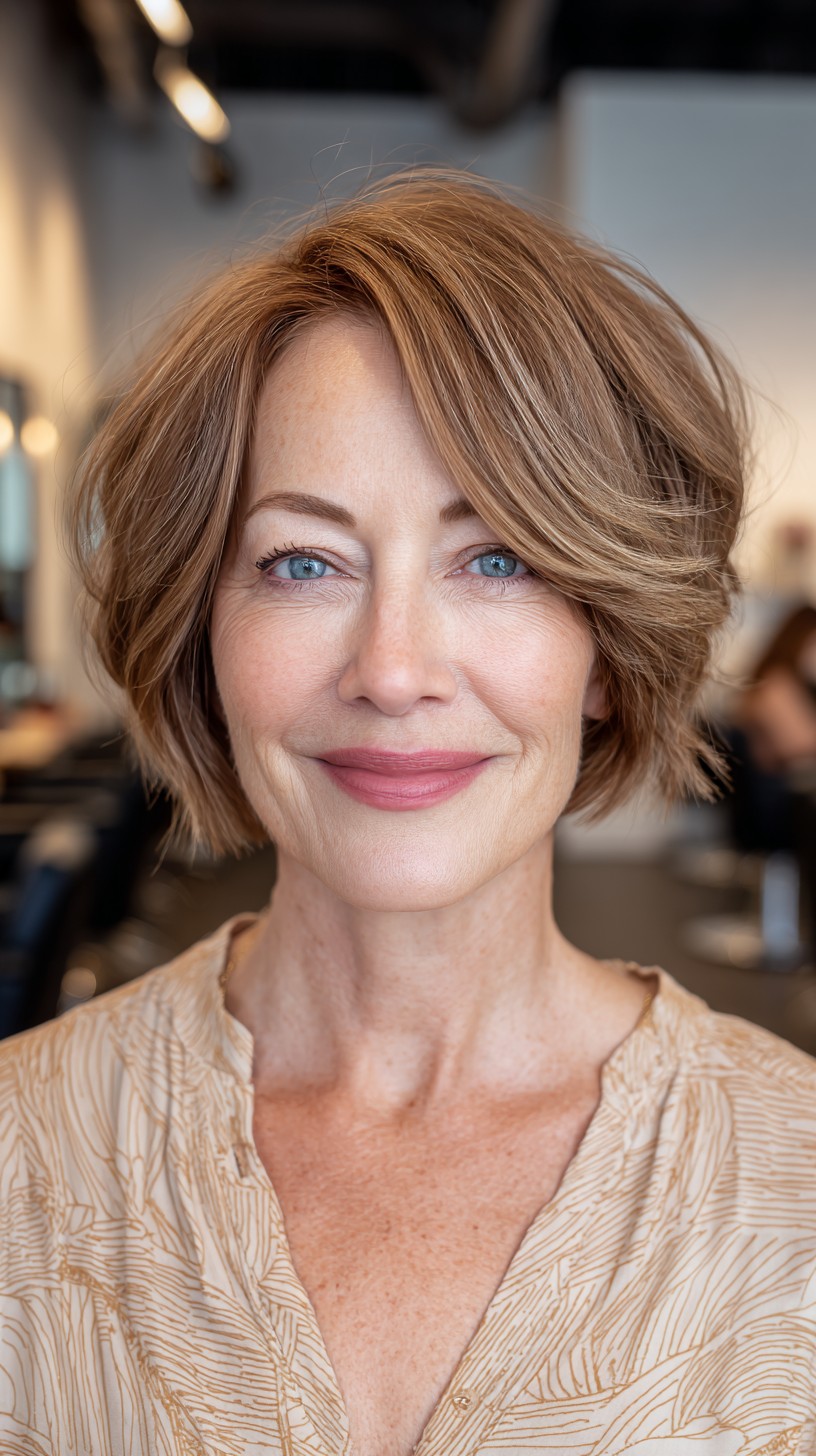 Textured Bob with Soft Volume and Face-Framing Layers