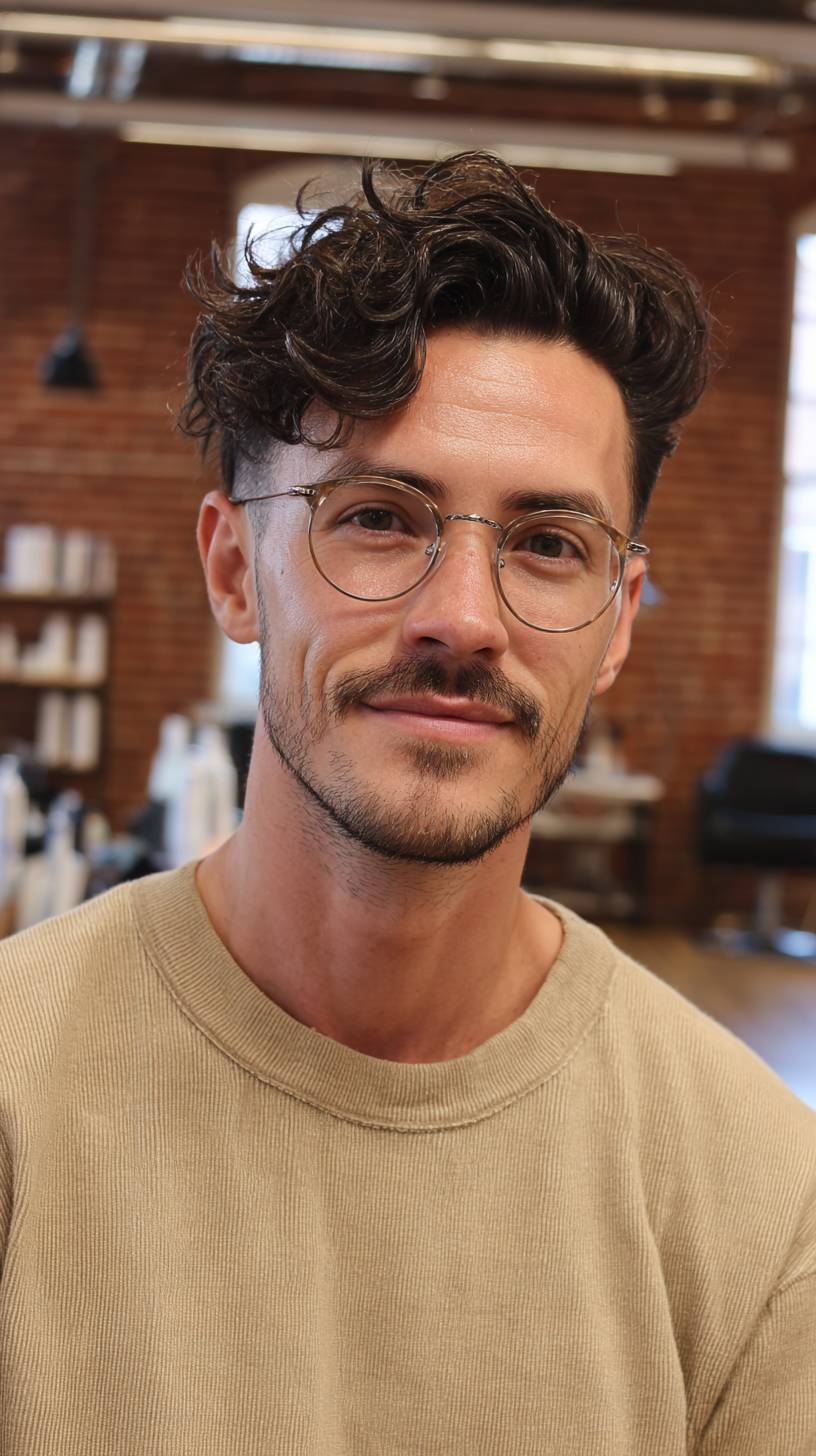 Textured Curly Crop with Defined Curls