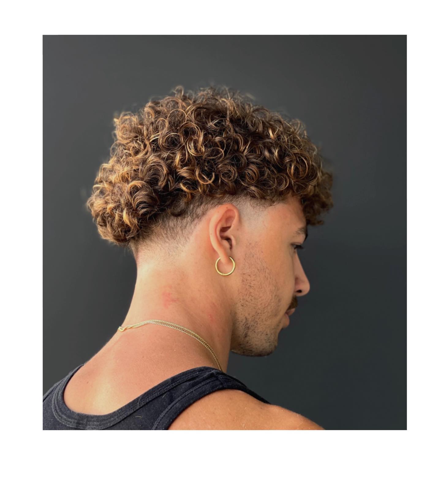 Textured Curly Hair with Tapered Sides