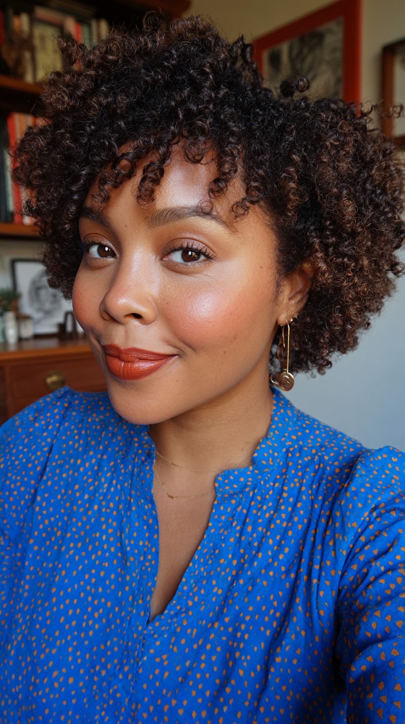 Textured Short Curly Cut with Defined Shape