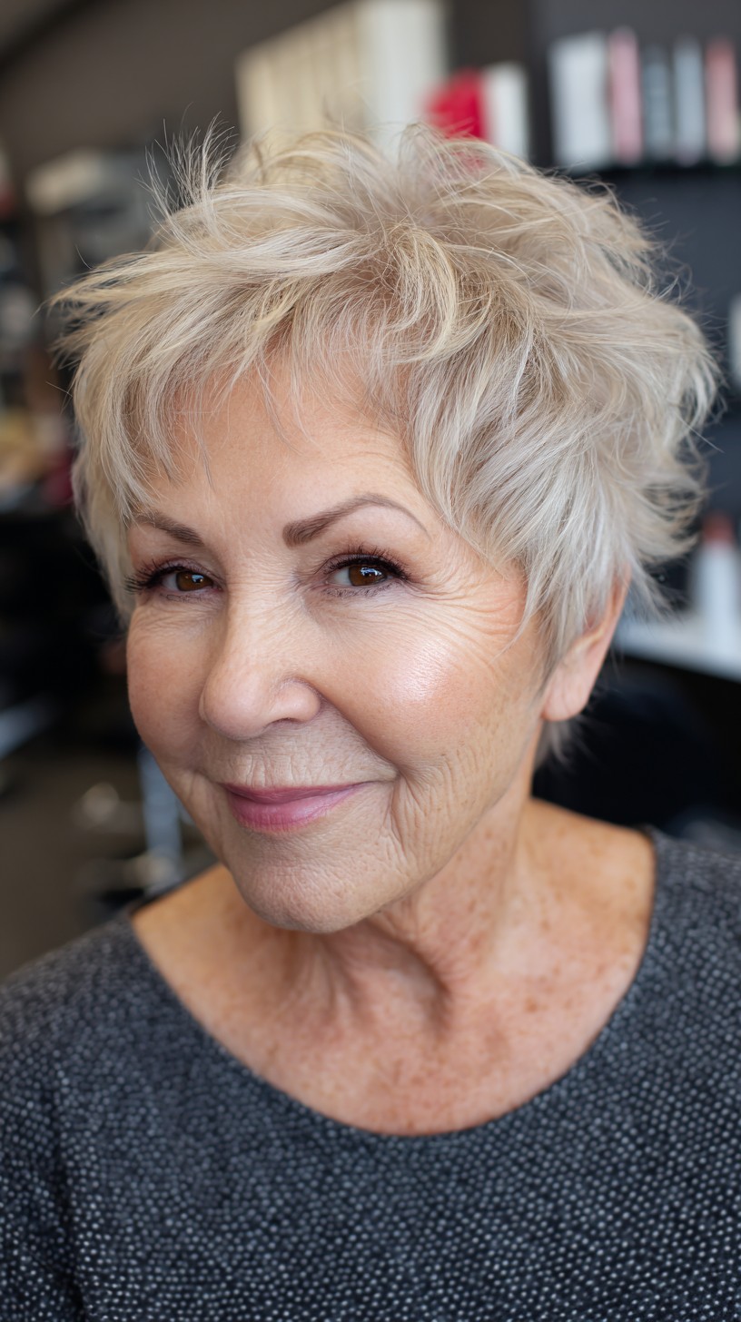 Textured Short Wolf Cut with Lively Layers