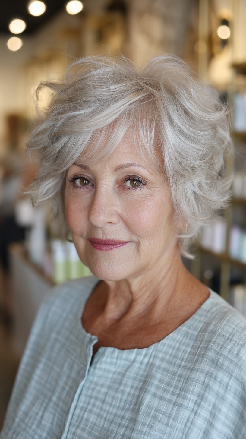 Textured Short Wolf Cut with Playful Volume