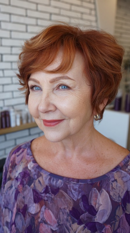 Vibrant Textured Short Cut with Soft Layers