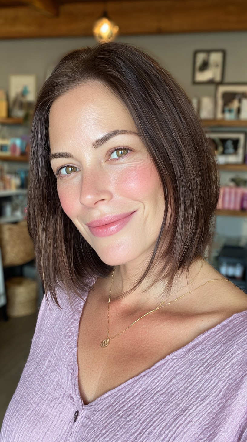 Modern Textured Bob with Subtle Face-Framing Layers