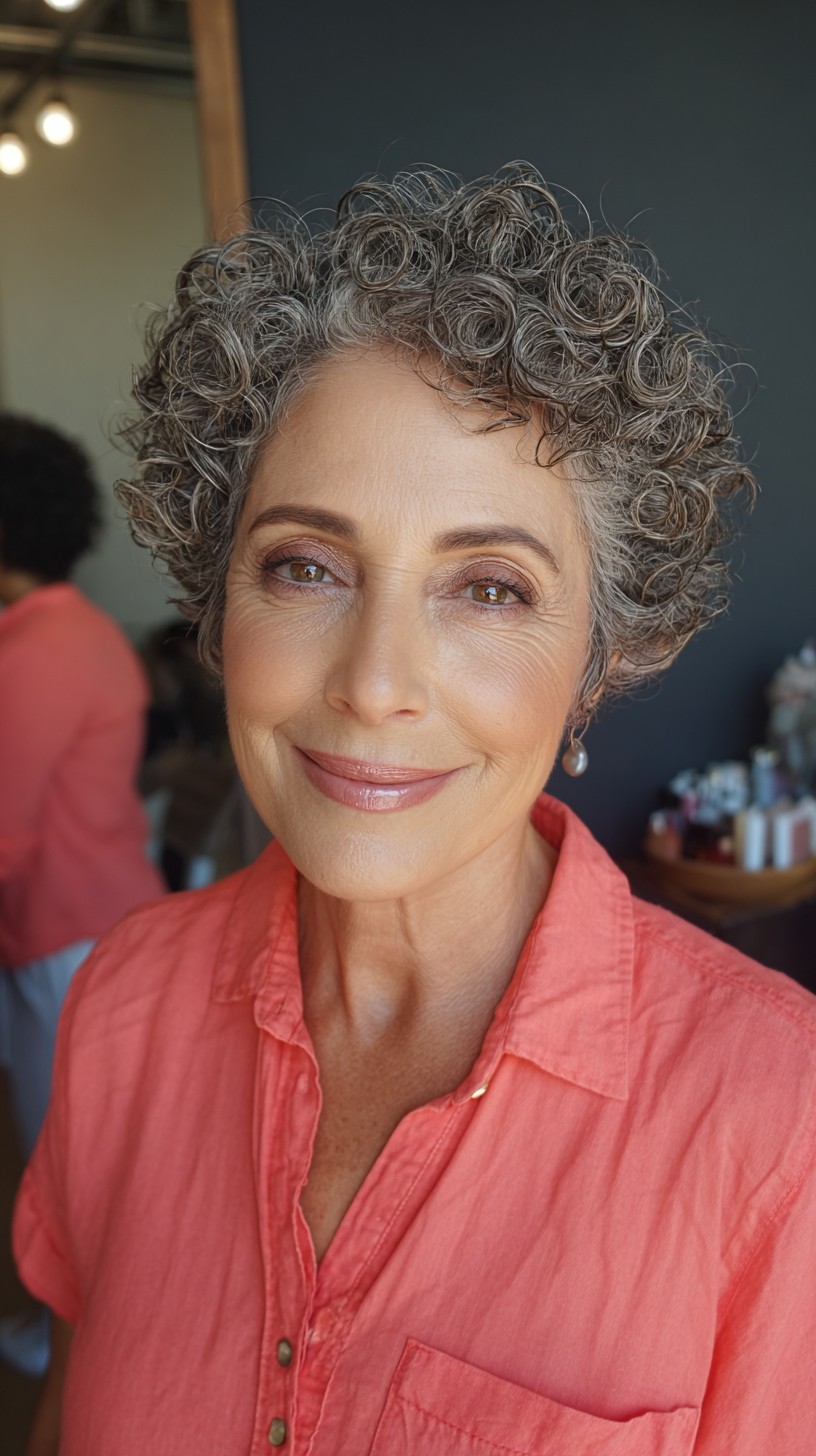 Charming Curly Pixie with Textured Layers