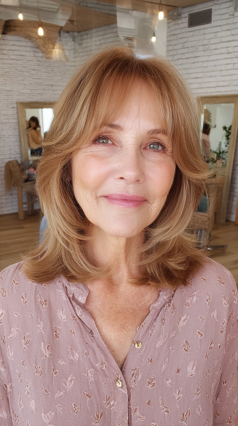 Charming Mid-Length Cut with Soft Face-Framing Layers