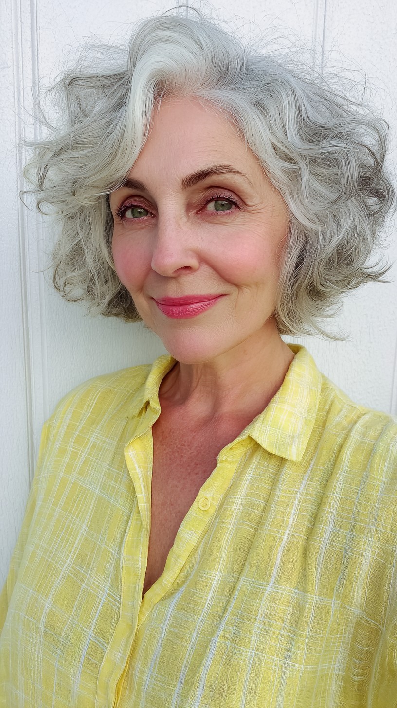 Charming Soft Curly Bob with Defined Layers