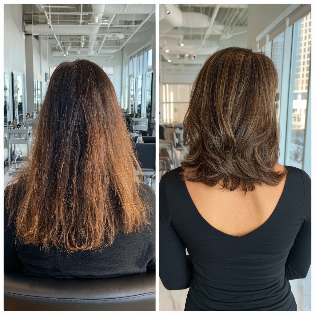 Chic Ashy Brown Balayage with Subtle Layers