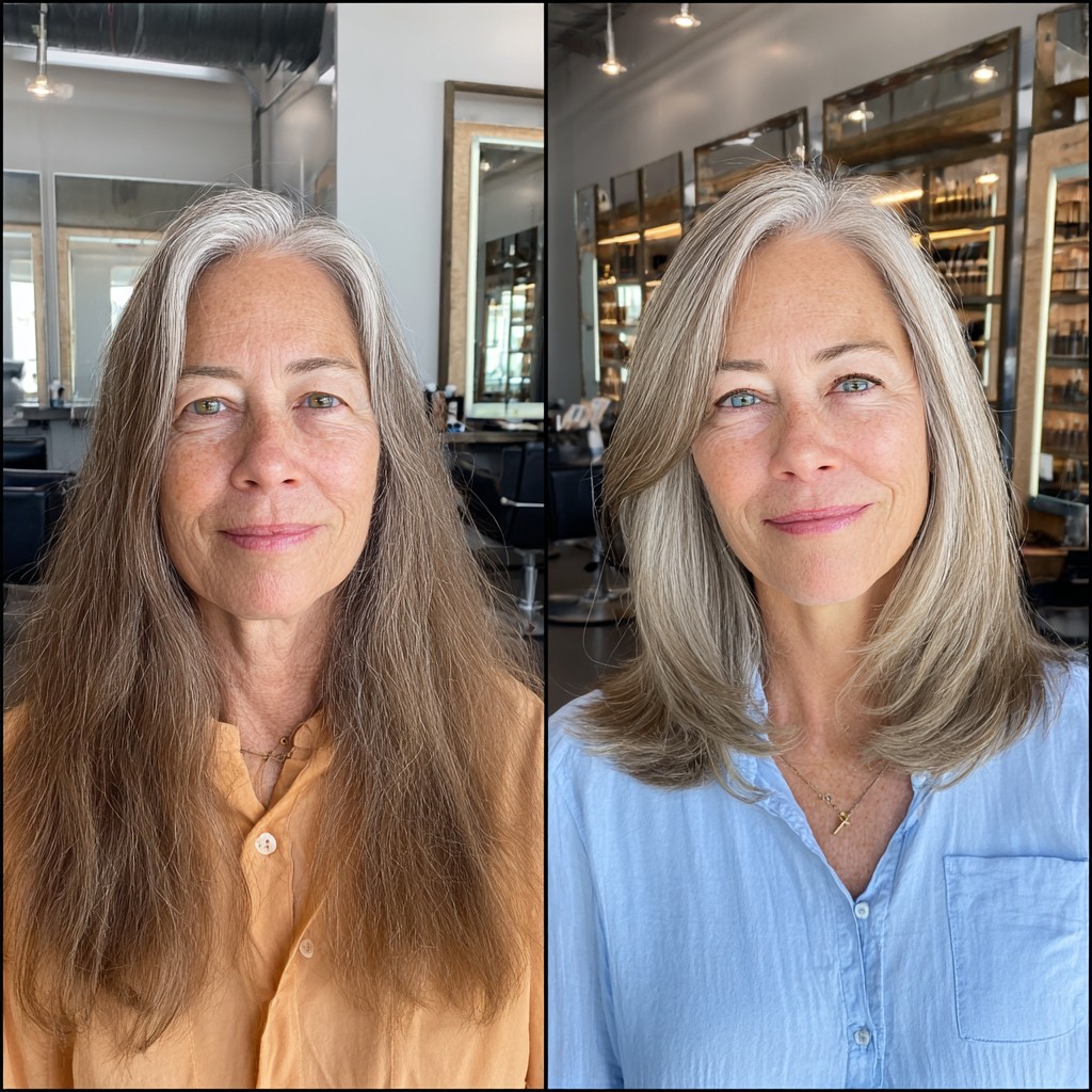 Chic Long Layered Cut with Soft Waves