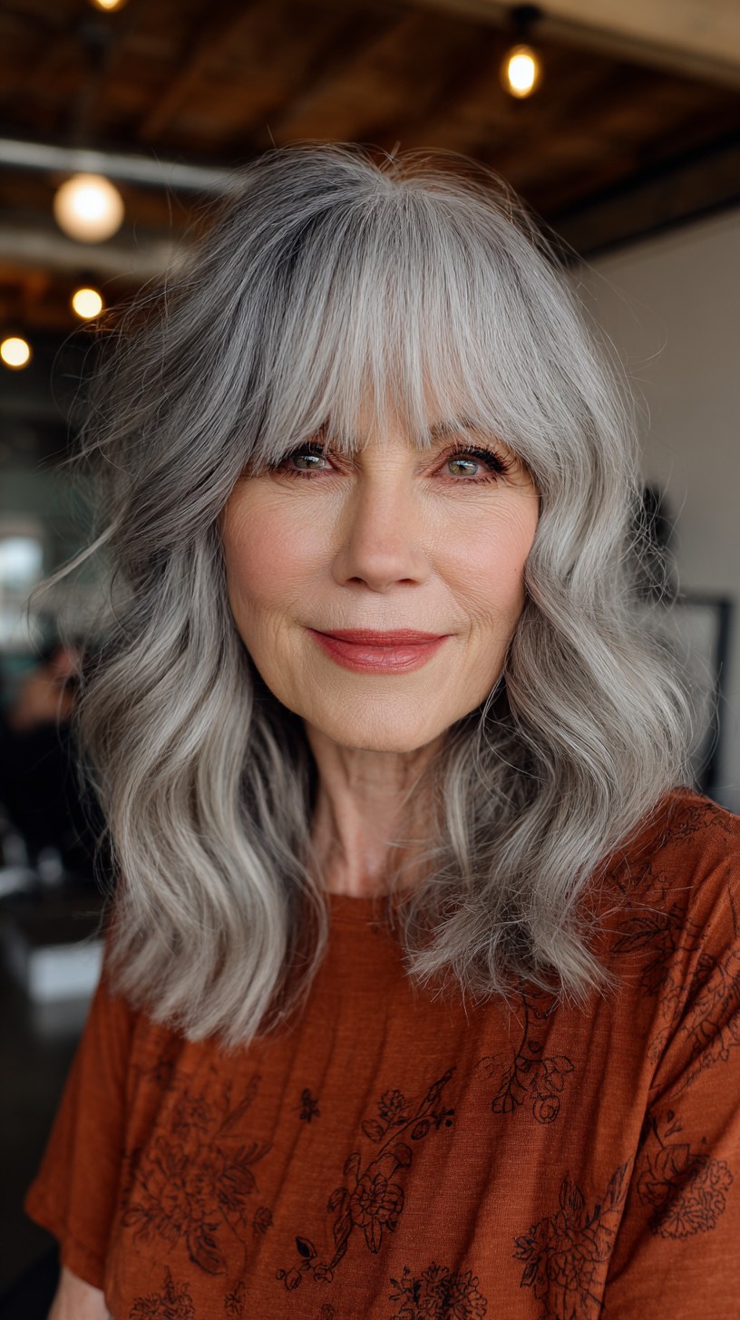 Chic Soft Waves with Face-Frame Bangs