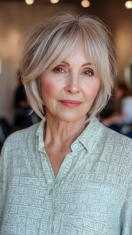 Elegant Layered Bob with Soft Textures