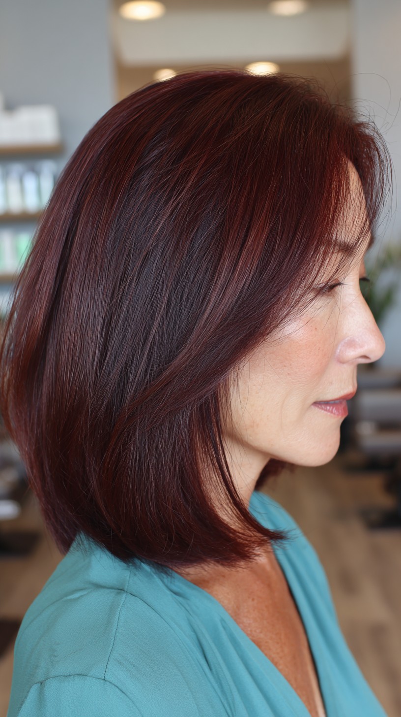 Modern Chocolate Cherry A-Line Cut