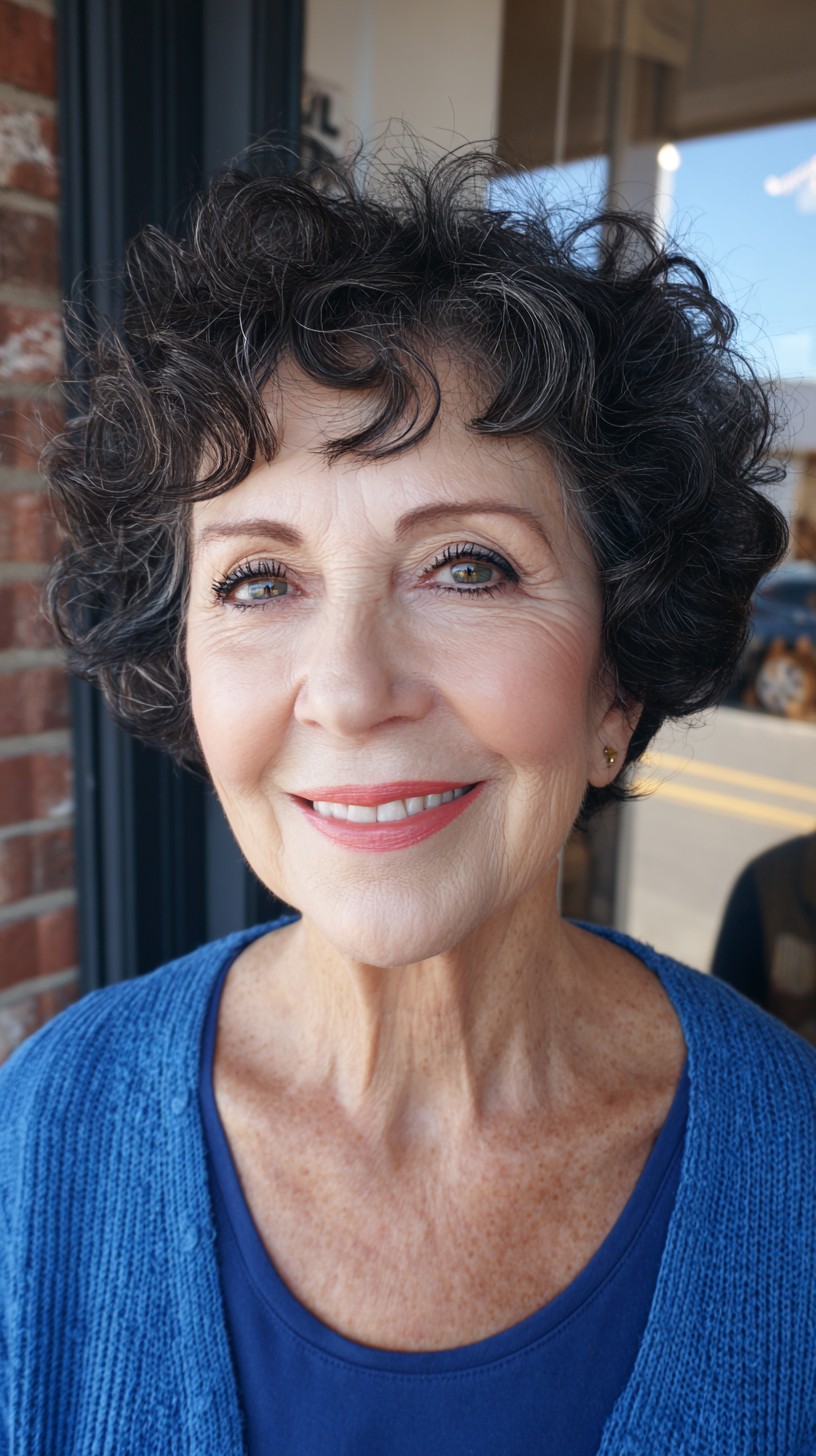 Playful Short Curly Cut with Defined Ends