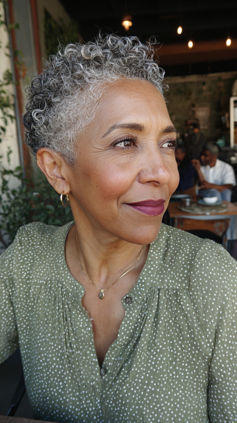 Stylish Curly Tapered Cut with Defined Curls