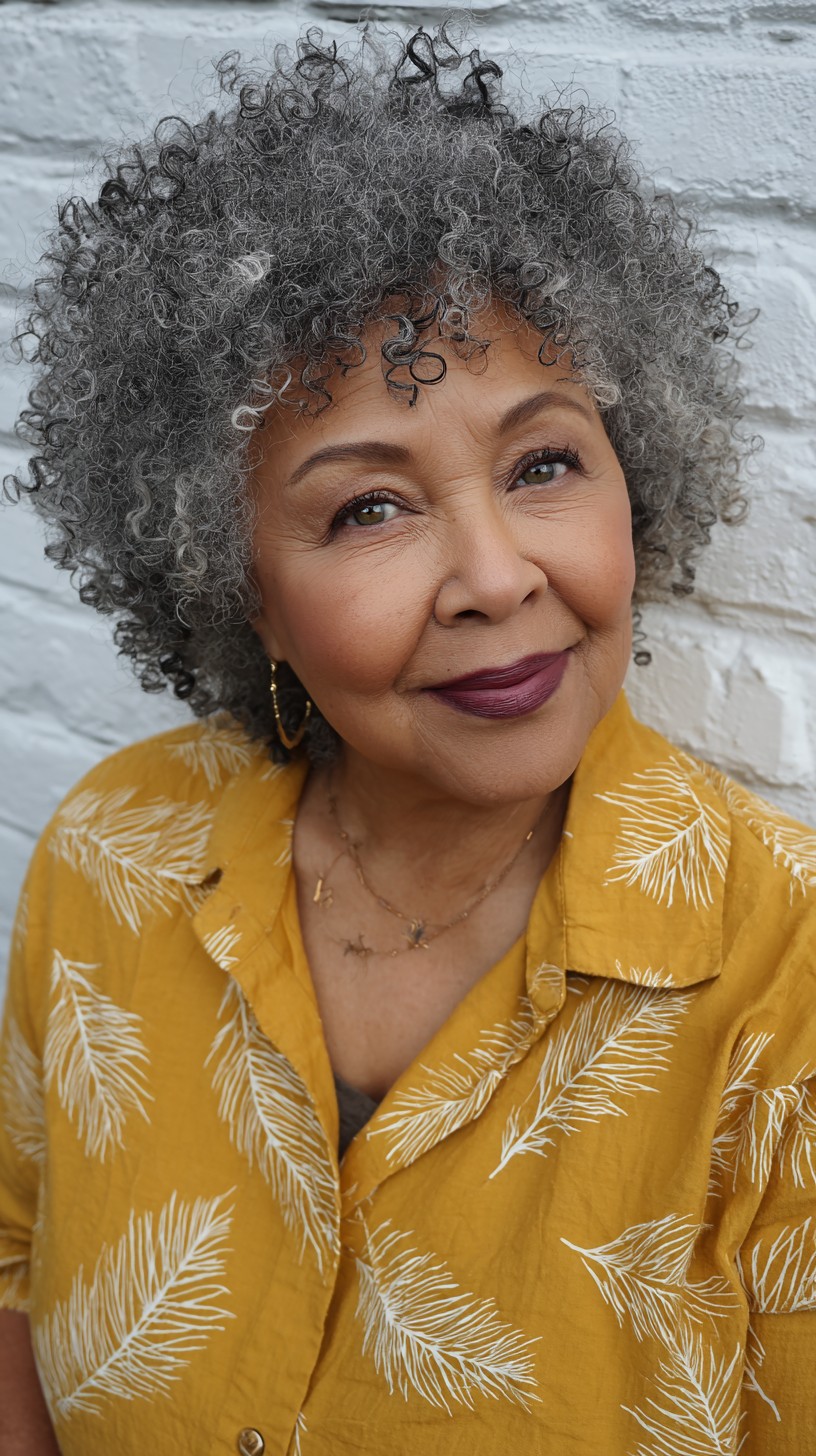 Textured Curly Halo with Defined Curls