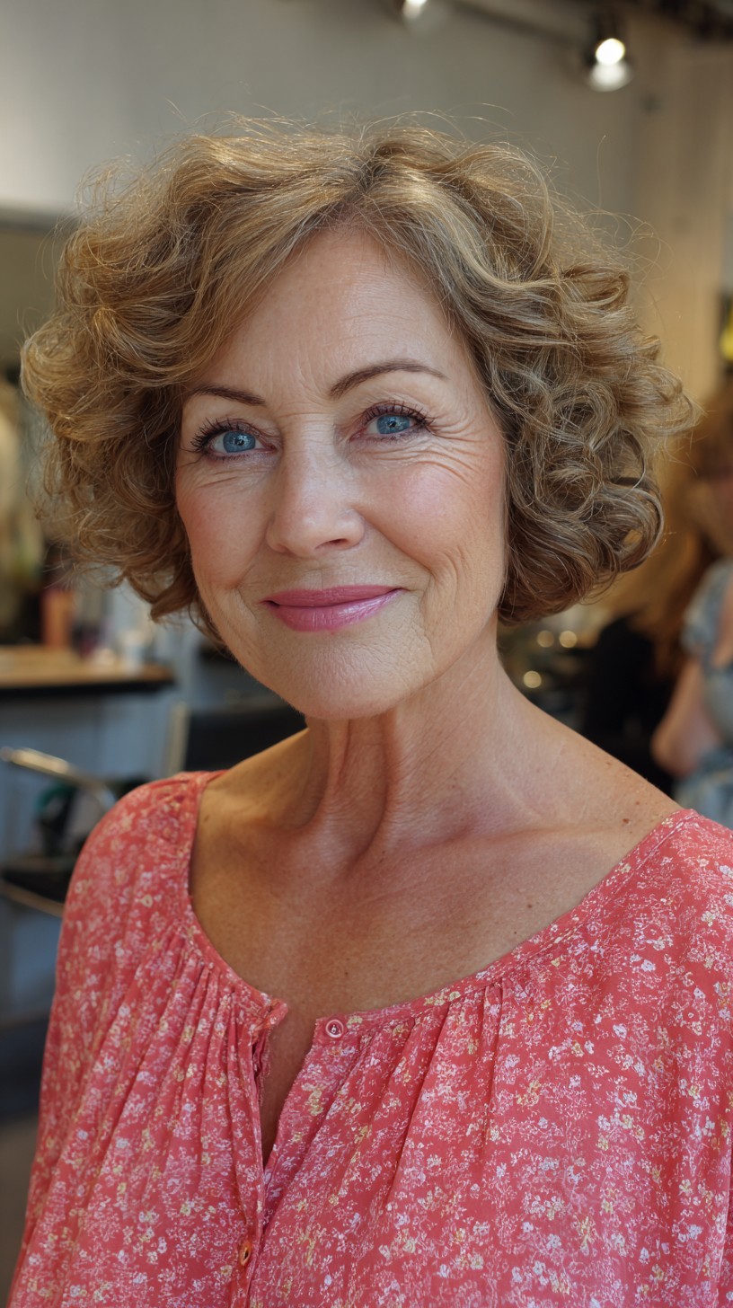 Textured Short Curly Cut with Soft Definition