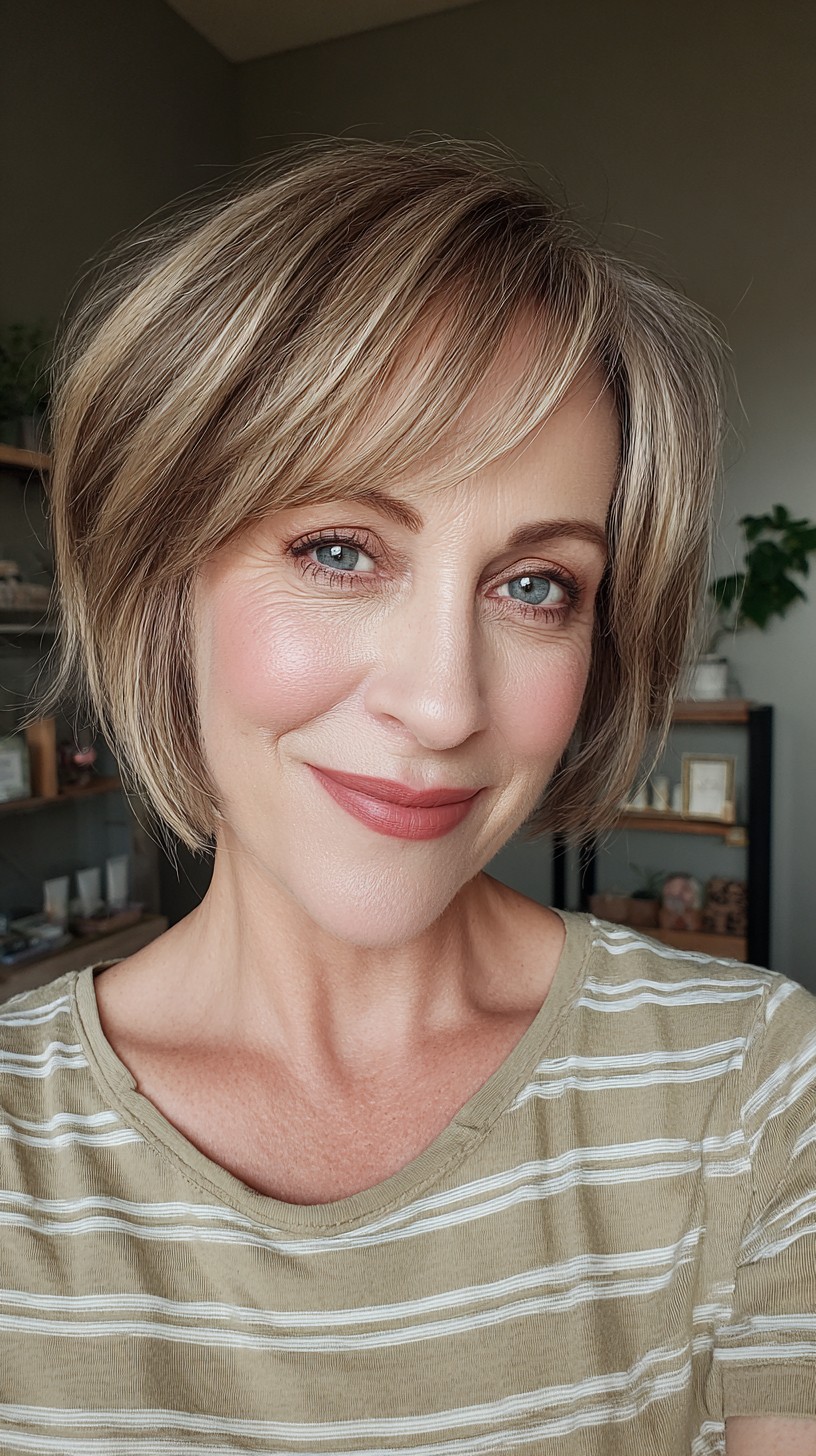 Chic Bronde Bob with Light Layers