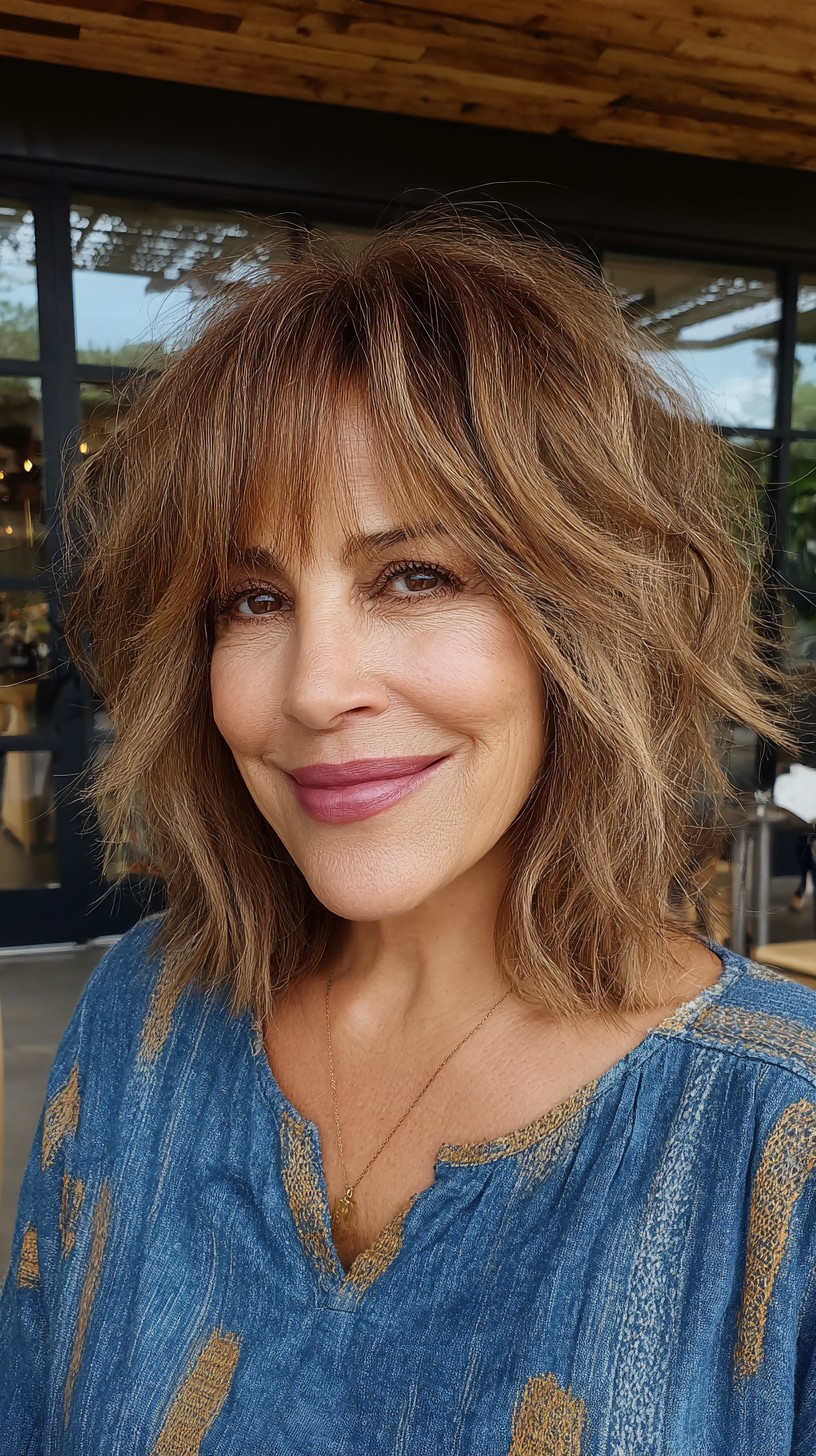 Chic Bronde Shag with Layered Textures