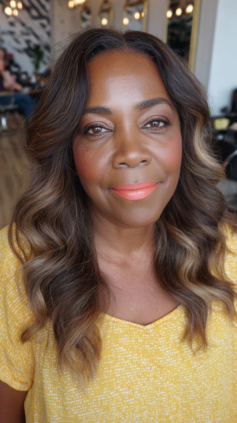 Warm Bronde Curls with Subtle Dimension