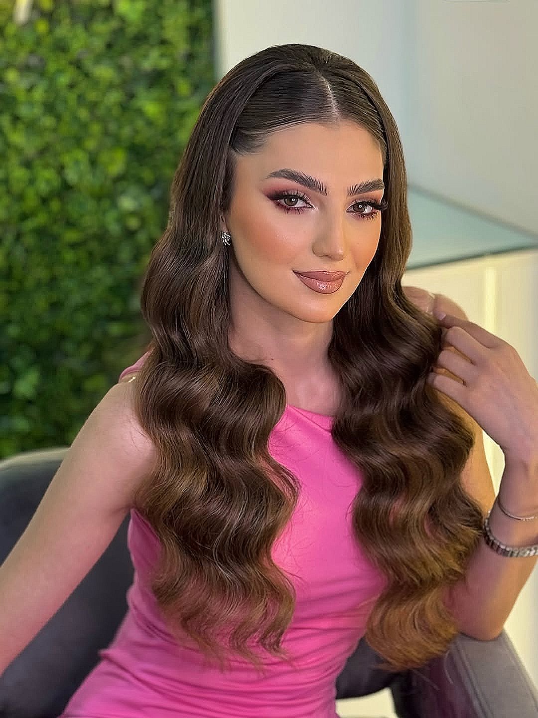 Elegant Loose Waves with a Middle Part