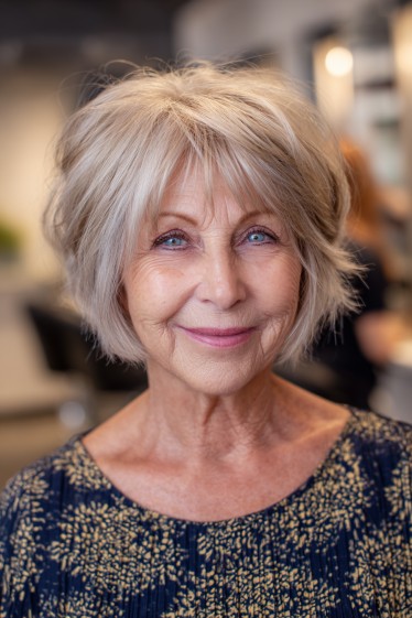 Stylish Soft Layered Bob with Subtle Highlights
