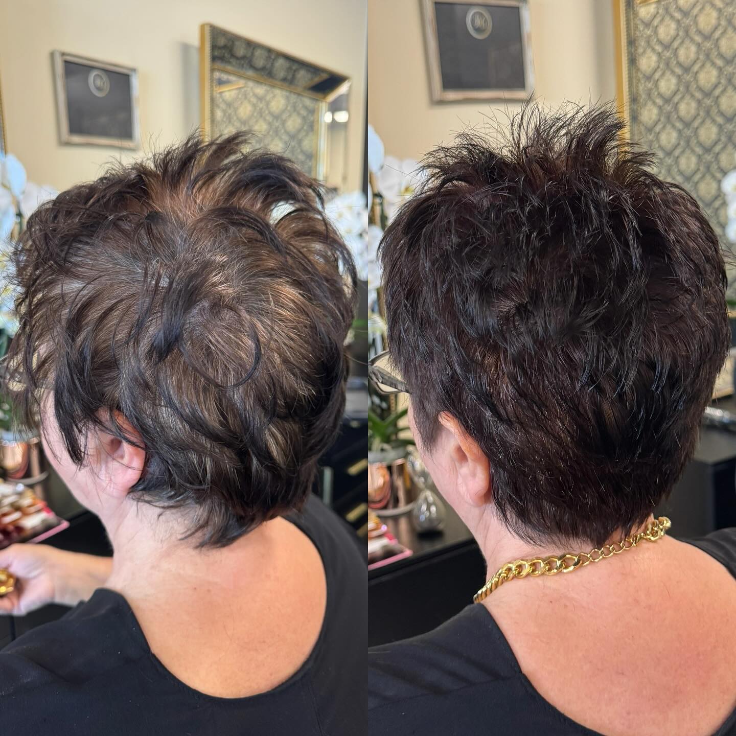 Textured Short Crop with Subtle Volume