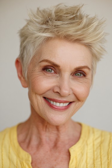 Textured Short Pixie Cut with Lifting Layers