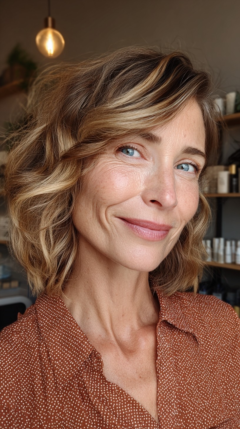 Effortless Bronde Waves with Soft Highlights