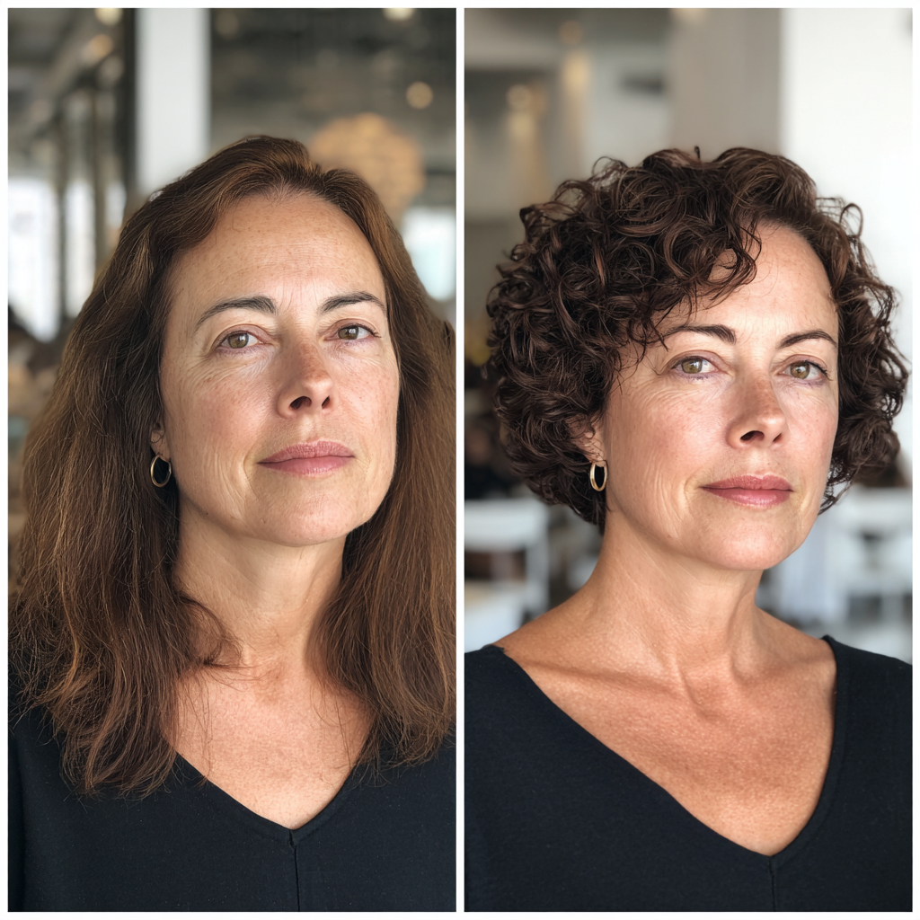 Elegant Curly Short Cut with Defined Curls