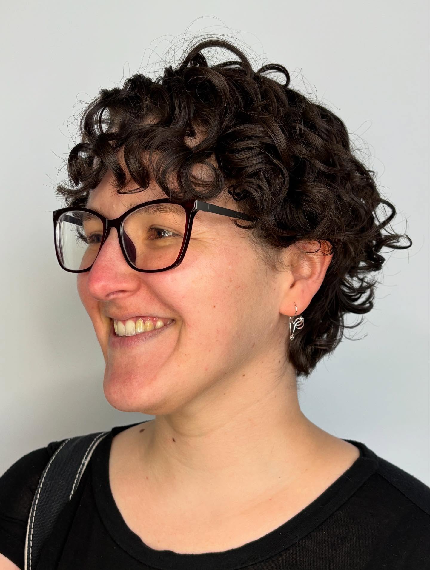 Playful Short Curly Cut with Defined Curls