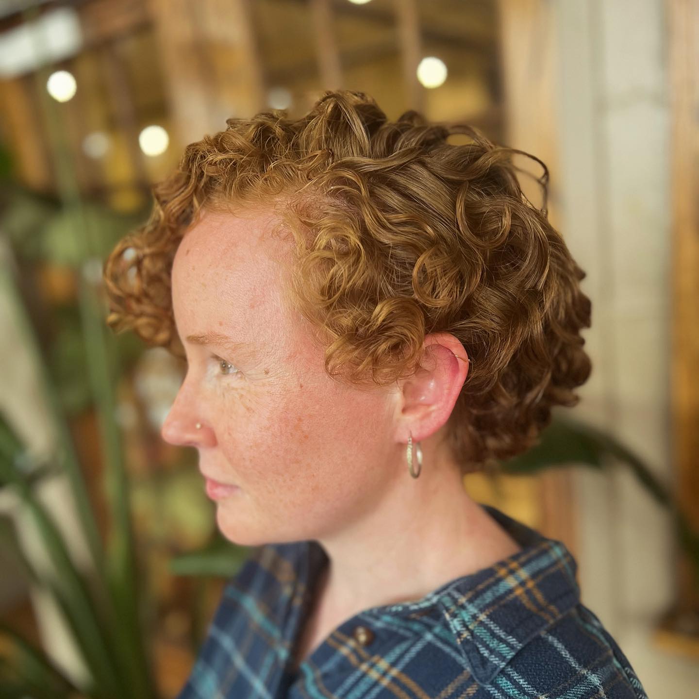 Soft Curly Pixie with Defined Curls