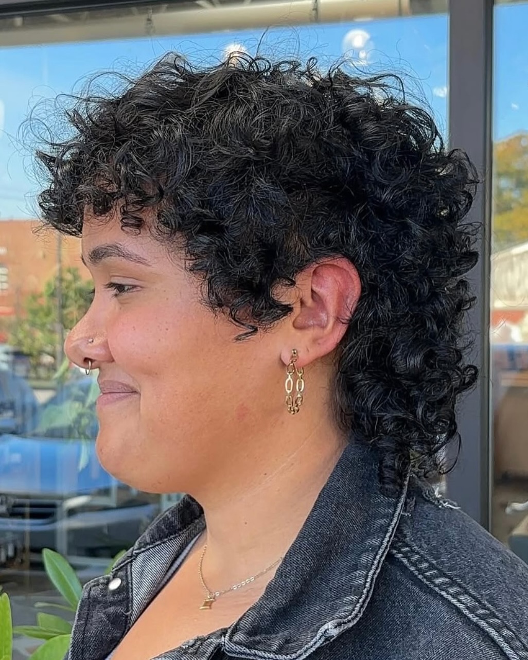Textured Short Curly Cut with Defined Volume