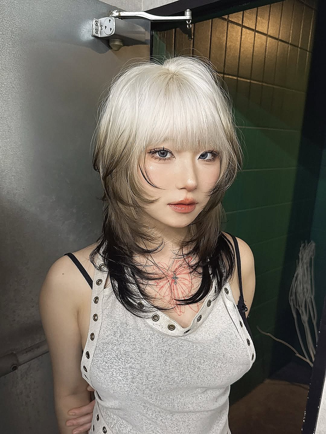 Trendy Medium Wolf Cut with Full Bangs