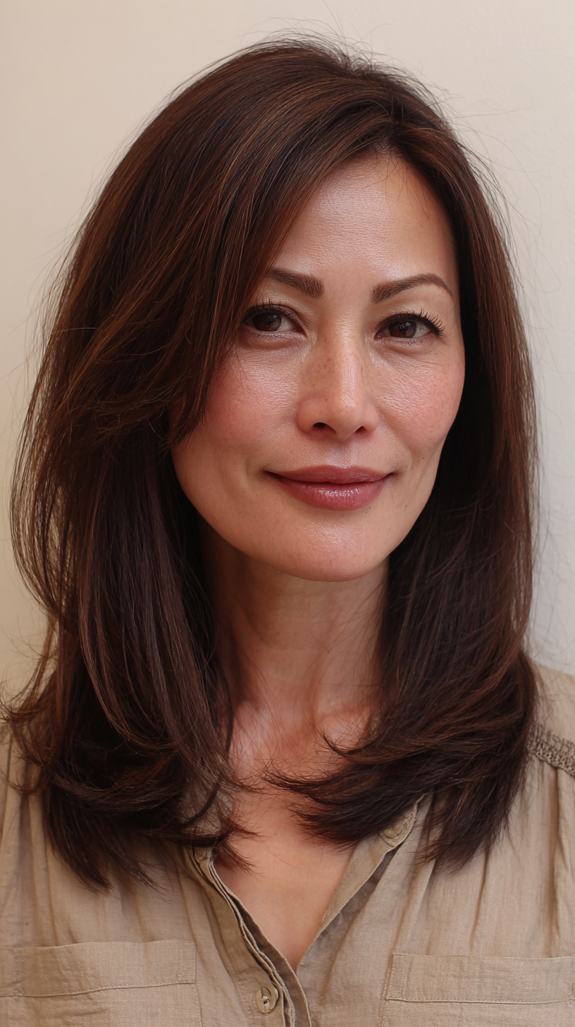 Elegant Long Layered Cut with Subtle Face-Framing Layers