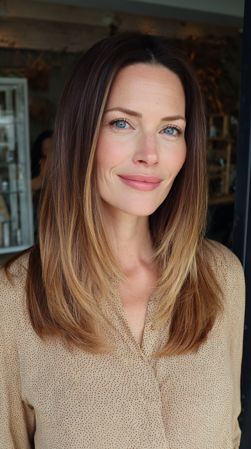 Modern Long Layered Cut with Subtle Ombre